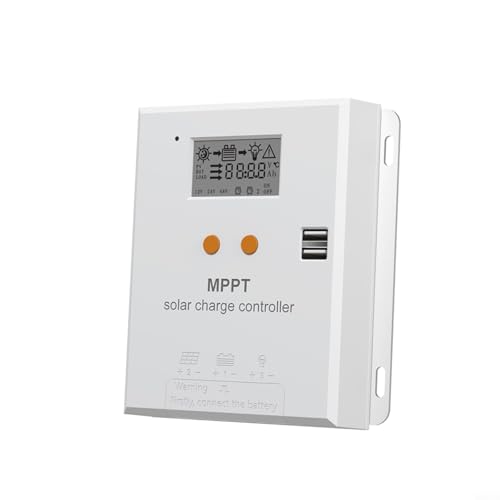 Controlador de carga solar MPPT 10A con doble USB y pantalla inteligente 3