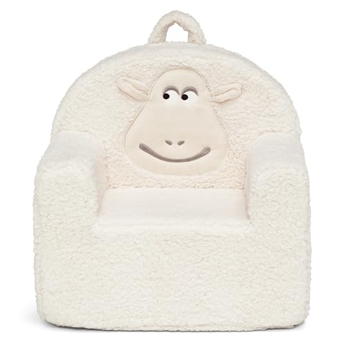 Delta Children - Serta Counting Sheep Kids Sherpa Foam Chair, Cream - image 1