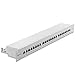 Produktbild deleyCON CAT 6 Patchpanel Verteilerfeld 24 Port - Desktop 19 Zoll Rackeinbau Servermontage - RJ45 - Geschirmt - TIA568A TIA568B Grau