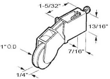 Miniatura 4 de Rodillo de puerta de pantalla corrediza - Nailon
