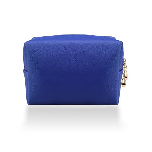 Kososuru Small Makeup Bag Portable Cosmetic Bag for Women Makeup Pouch Waterproof Toiletry Bag for Travel (Navy Blue, Normal)