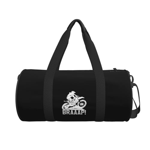 Enduro Motocross Dirt Bike Braaap Convertible Garment Bag with Shoulder Strap, Carry on Garment Duffel Bag for Men Women - Rolling Foldable for Travel Luggage Bags (Black)2