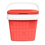 COM-FORT HOUSE - Nevera Portátil con Asa Rígida - Porta Alimentos para Camping, Playa, Acampada - Nevera Color Rojo - Capacidad 32L