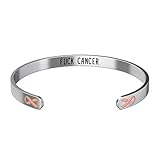 Happy Kisses Cancer Awareness Bracelet - Ribbon, “Funk Cancer” - Gift for Women (Peach Uterine...