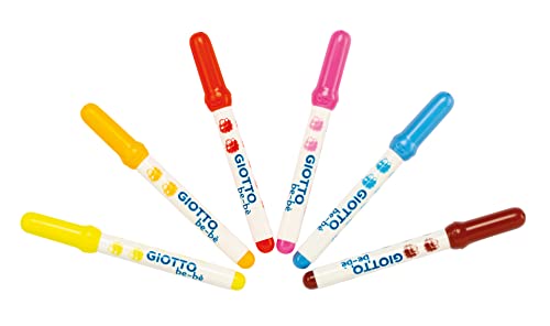 GIOTTO be-bè Felt Tip Pens, 12 Assorted Colours Pack, Super-Washable, Perfect for Young Kids - Image 4