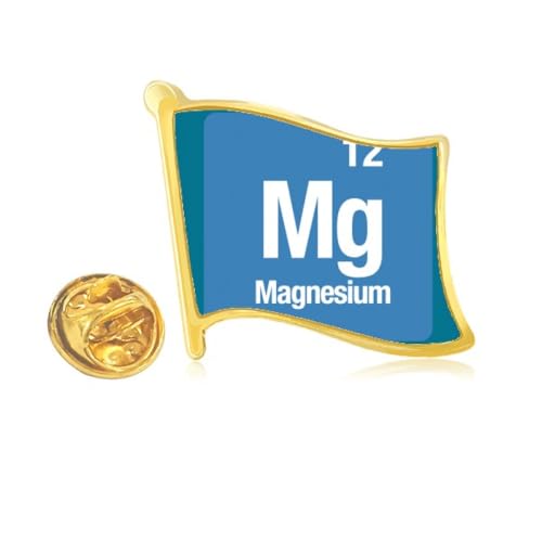 Pin's Mg Magnésium doré avec finitions métalliques de haute précision