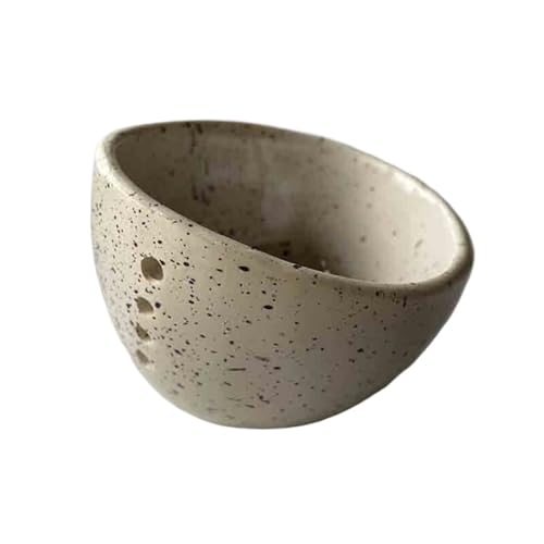 New Kitchen Tool With Precision Round HolesPottery Herb Stripper Bowl Resin Vanilla Stripping Bowl(White)