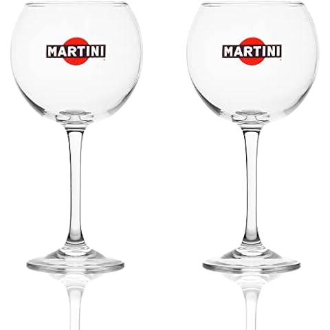 2 Stück Original MARTINI Glas Gin Gläser Ballonglas Cover