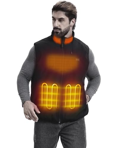 GTGL Men's Heated Golf Vest with 7.4V Battery Pack for Travel, Hiking, and Running