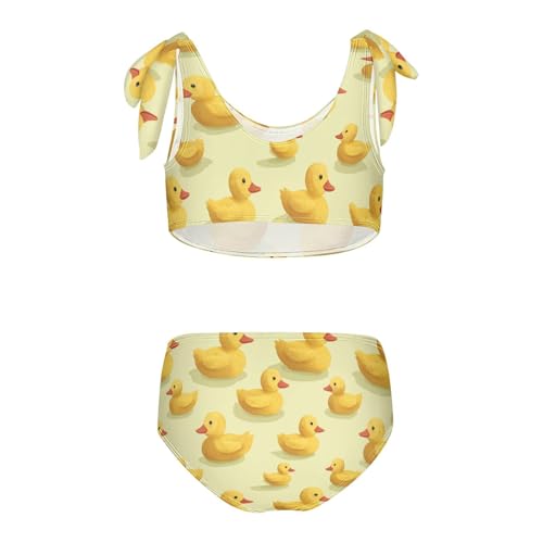 Image of Girls Swimsuit Two Piece Swimwear Duck Rubber Bikini Set Beach Sport Bathing Suit for Girls 3-12T