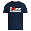 Be Buz I Love My Boyfriend T-Shirt Soulmates Forever World's Best Boyfriend Tee Cotton Shirt for Women Anniversary, Valentine's Day, or Birthday Present (UK, Alpha, XXL, Regular, Regular, Black) #5