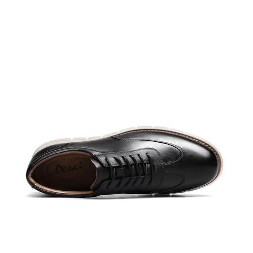DESAI Mens Casual Leather Shoes Soft Genuine Leather for Relaxed Style and Smooth Wear4