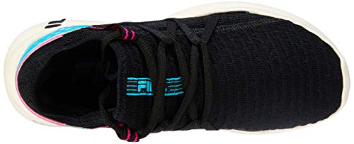 Tênis Quark, Fila, Feminino, Preto/Azul/Rosa Flúor, 38