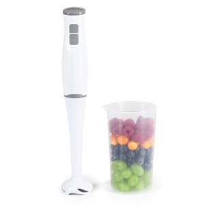 GOURMETmaxx Blender & smoothiemaker – met stabiele roestvrijstalen messen | elektrische blender met 700 ml blender & afneembaar mixopzetstuk | compact design met antislip handgrepen [400 W]