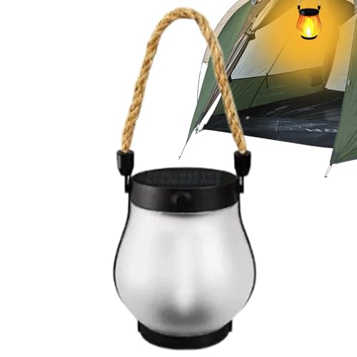 Besreey Farol solar para exteriores, linternas solares de llama parpadeante, decoración resistente a la intemperie, luz impermeable para entrada, camping, fiesta, patio, jardín, paisaje,