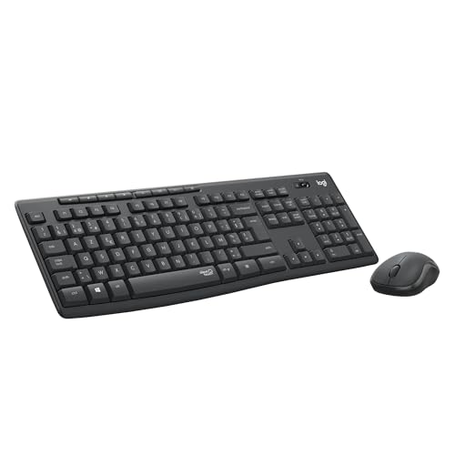 Logitech MK295 ensemble souris clavier sans fil – SilentTouch, pavé numérique, boutons raccourci, optique, récepteur USB nano, souris sans fil zéro latence, -90 % de bruit, Clavier Belge AZERTZ - Gris Logitech MK295 ensemble souris clavier sans fil – SilentTouch, pavé numérique, boutons raccourci, optique, récepteur USB nano, souris sans fil zéro latence, -90 % de bruit, Clavier Belge AZERTZ - Gris