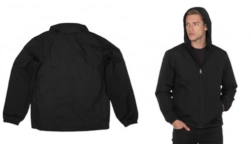 Image of AFC Men's Mid Weight Nylon & Fleece Jacket Water Resistant Coat in 3x & 4x