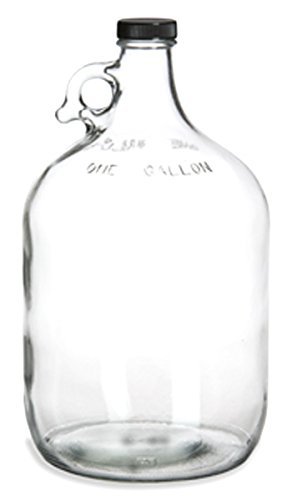 4 Glass Water Bottle, Includes 38 mm Polyseal Cap, 1 gal Capacity (Pack of 4)