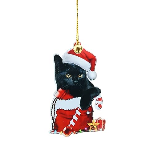Cartoon Katze Dekorative Ornamente Weihnachtskatze Deko Ornament Acryl...