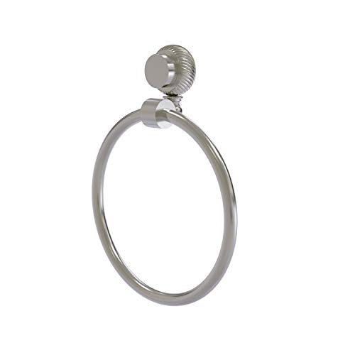 Buy 1 get 1 🔥 Allied Brass 416T-SN Venus Collection Twist Accent Towel Ring, Satin Nickel
