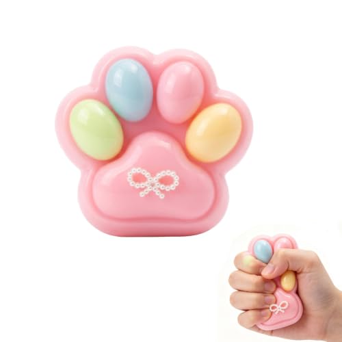 Image of 3PCS Taba Squishy Cat Paw, Taba Squishy for Relaxing Sensory Fidget Pinch Family for Kids Cat Paw Squeeze Cute Beautiful Cat Paw (Multicolored)