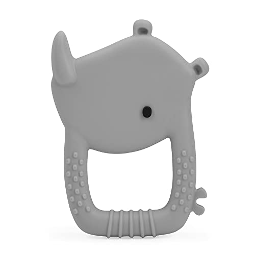 Image of Loulou Lollipop Wild Silicone Baby Teether - Rhino Grey