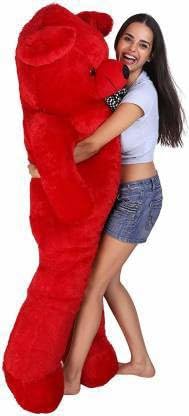 Teddywala 4 ft Soft Red Color Teddy Bear for Someone Special - Adorable 4 Feet Bear
