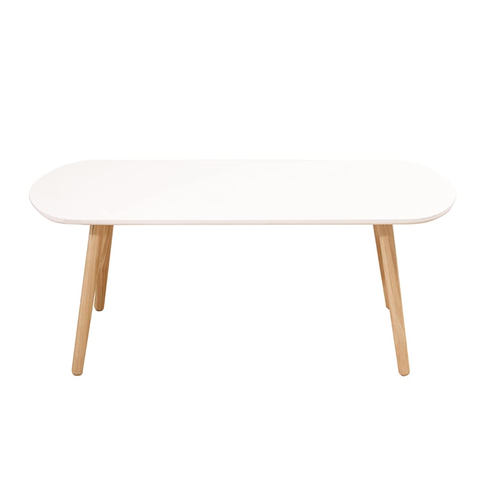 HUOLE - Mesa de Comedor Rectangular escandinava, diseño de Madera para 4 a 6 Personas, Blanco, 110 x 50 x 45 cm, Color Blanco