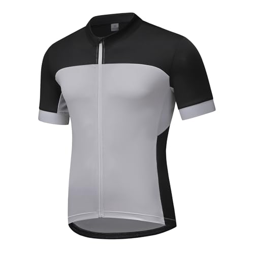 NuCamper Maillot Ciclismo Hombre Manga Corta Verano con 3 Bolsillos Ropa Camiseta Bicicleta MTB con Mangas Cortas Transpirable y de Secado Rápido para Carretera Montaña Bike   Jerseys de Ciclismo
