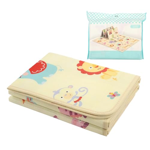 Hapivida Foldable Baby Play Mat, Extra Large Activity Mat with High Density Foam Reinforced Edges Non Slip Surface for Toddlers Infants Crawling, Learning to Walk, Indoo