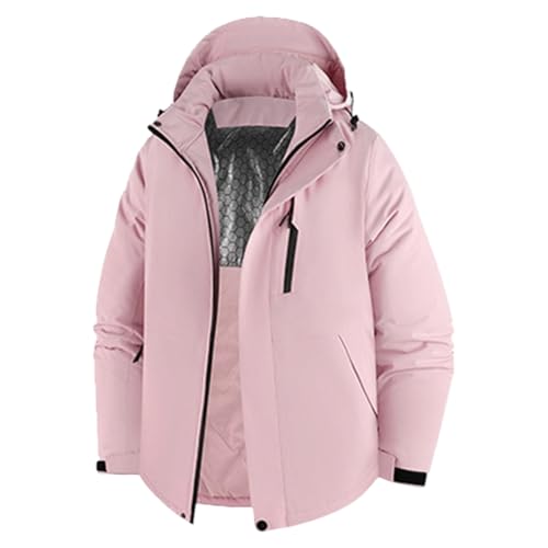 Abrigo de invierno para hombre y mujer con chaqueta extraíble talla grande