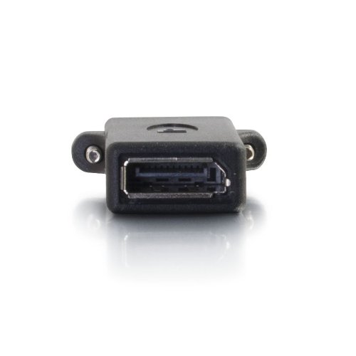 Conector DisplayPort Panel Mount Hembra a Hembra Negro miniatura 4