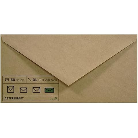 Enveloppes Netuno 50 Kraft DL Cover