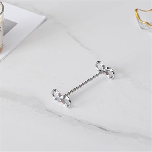 箸置き シンプルスタイルのクリエイティブなステンレススチール製箸ホルダー(Silver)