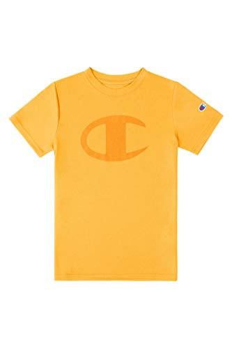 Champion Kids Clothes T-Shirt Boys Performance Tech Athletic Short Sleeve Shirt (Medium, Team Gold)