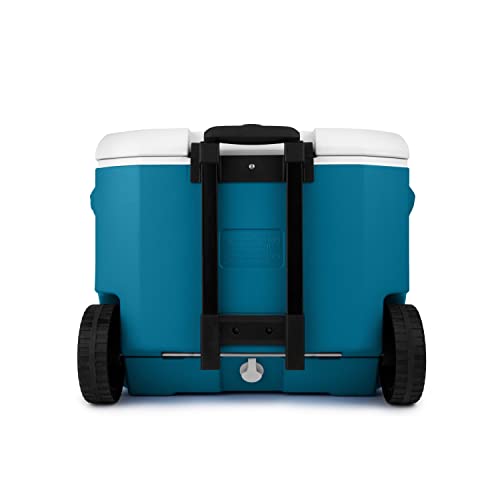 Coleman Chiller Series 60Qt Wheeled Insulated Portable Cooler, Ice Retention Hard Cooler With Heavy Duty Wheels And Handle #TOP4