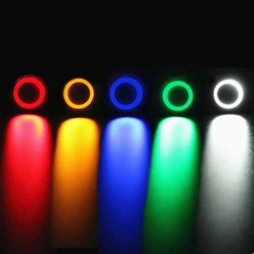 Pulsador de metal de 16mm autorrecuperación con acabado plano y LED de 220V 3