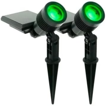 Kit com 2 - Luminária Solar Espeto de Jardim LED SMD Verde 10 Lúm...