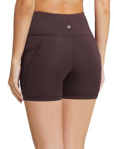 Image of baleaf Women's High Waist Biker Shorts with 3 Pockets