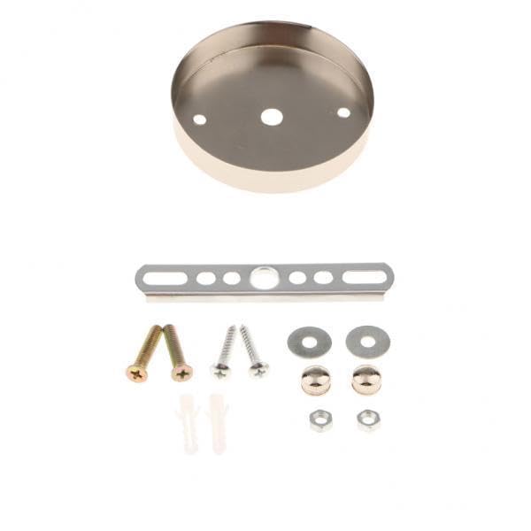 MERISHOPP 3xCeiling Plate Straight Edge Base Pendant Light Accessories Nickel| Home Décor | Interior Decoration | Outdoor Décor-picture-11