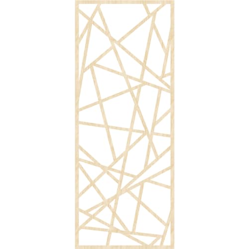 Image of 19 3 /8 inchW x 49 3 /8 inchH x 1 /4 inchT Conway Decorative Fretwork Wood Wall Panels, Birch
