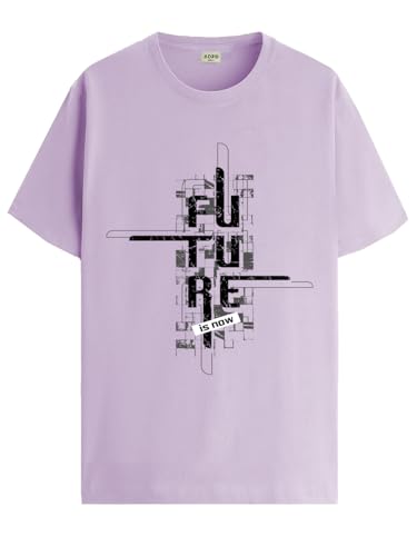 Image of ADRO Men's Graphic Printed 100% Cotton T-Shirt - Regular Fit, Printed T-Shirts for Men