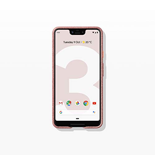 Google Pixel Case for Pixel 3 XL - Protective Phone Cover with Tailored Fabric and Active Edge Compatible - Official Google Pixel Cover - Pink Moon