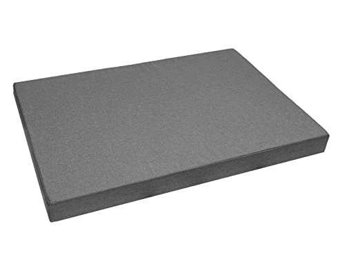 Garden Factory Funda de cojín para europalé 120x80x10 Gris (sin cojín), Funda Cojín Palet Exterior Interior con Cremallera, Respaldo o Asiento, Lavable, Hidrofóbico