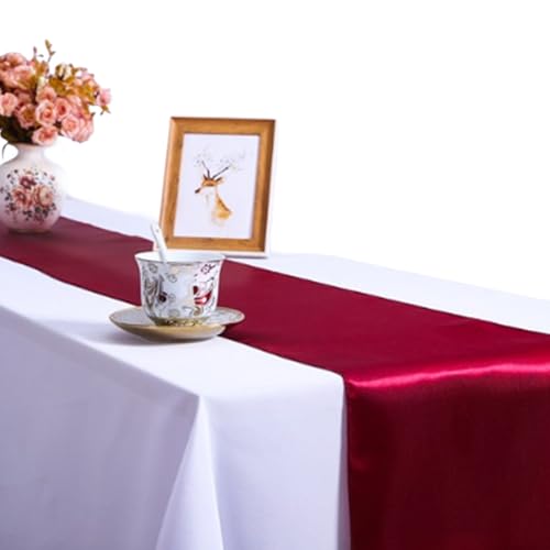FackLOxc 10 caminos de mesa dorados para eventos, acabado satinado, 30,5 x 274,3 cm, para bodas y reuniones formales