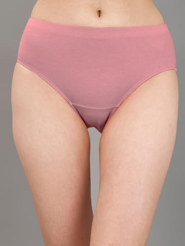 Image of SOIE Women High Rise Full Coverage Solid Colour Cotton Stretch Hipster Panty (Pack of 3)