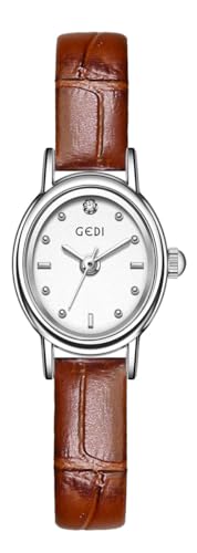 Montre bracelet ovale chic en acier inoxydable doré mat résistant à l'eau