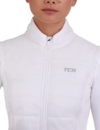 TCA Damen Excel Runner Leichte Laufweste mit Reißverschlusstaschen - Weiss, M