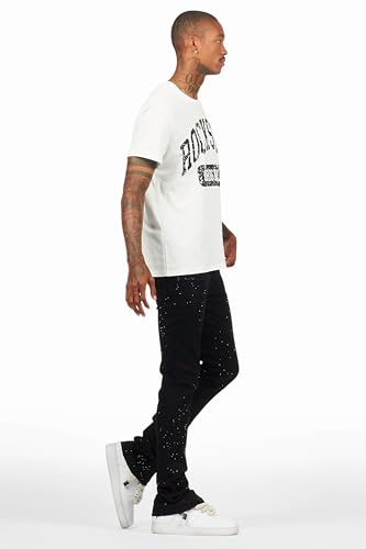Men's Carti Rhinestone Stacked Flare Jean3
