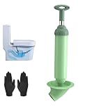 Professional Toilet Plunger, High Pressure Unclogger with Curved Head Design, Small and Powerfull, Commercial & Residential Use